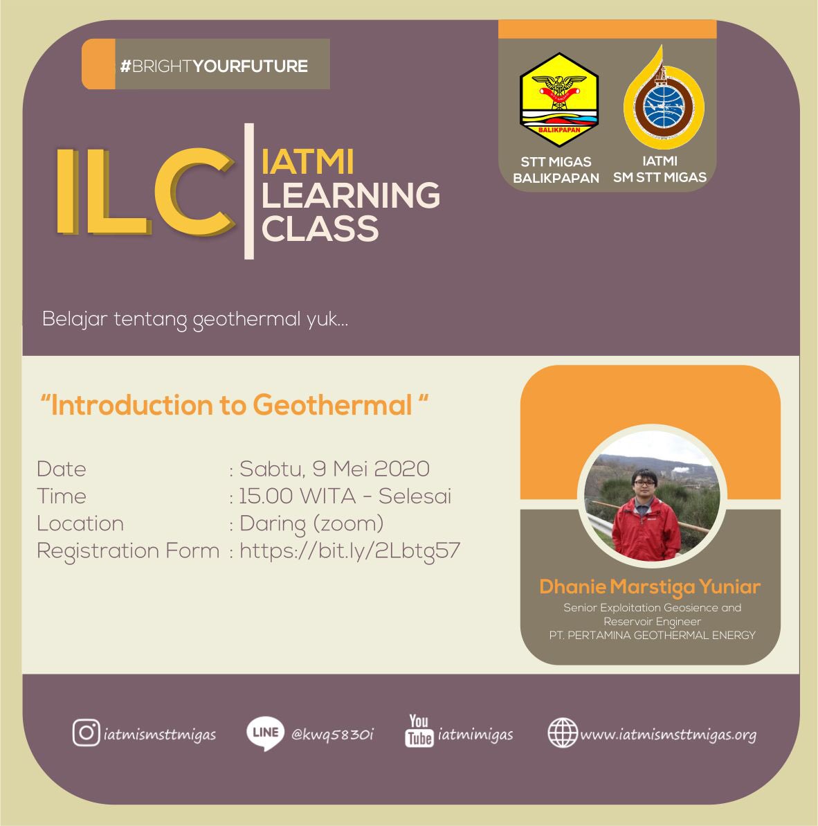 IATMISMSTTMIGAS's tweet photo. 💡ILC : IATMI LEARNING CLASS💡

Hello Sobat Engineers🙋🏻‍♀️

Kami dari IATMI kembali mengadakan IATMI LEARNING CLASS untuk seluruh Mahasiswa/i  dengan topik “Introduction to Geothermal” https://t.co/6CAFtwwpmQ