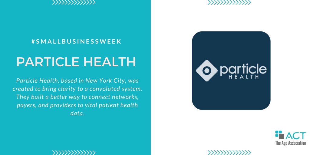 actmembers's tweet image. Day two of #SmallBusinessWeek2020 and we&apos;re starting the day with member company Particle Health. 

During the #COVID19 pandemic, Particle Health has stepped up and made their #API for electronic medical records free to organizations and platforms screening for COVID-19 👏🏽👏🏻👏🏿👏🏽