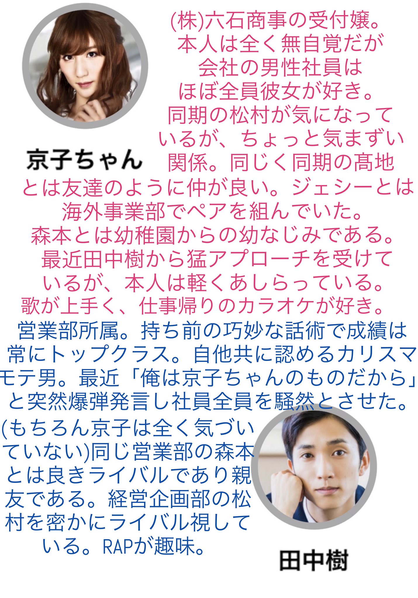E R I Gw暇すぎるので作ってみた いろいろと 妄想がすぎるのであしからず ドン引きされたらどうしよう 先に謝るごめんなさい Gwが明けたらこんな会社に出社したいです Sixtones もしsixtonesがサラリーマンだったら T Co