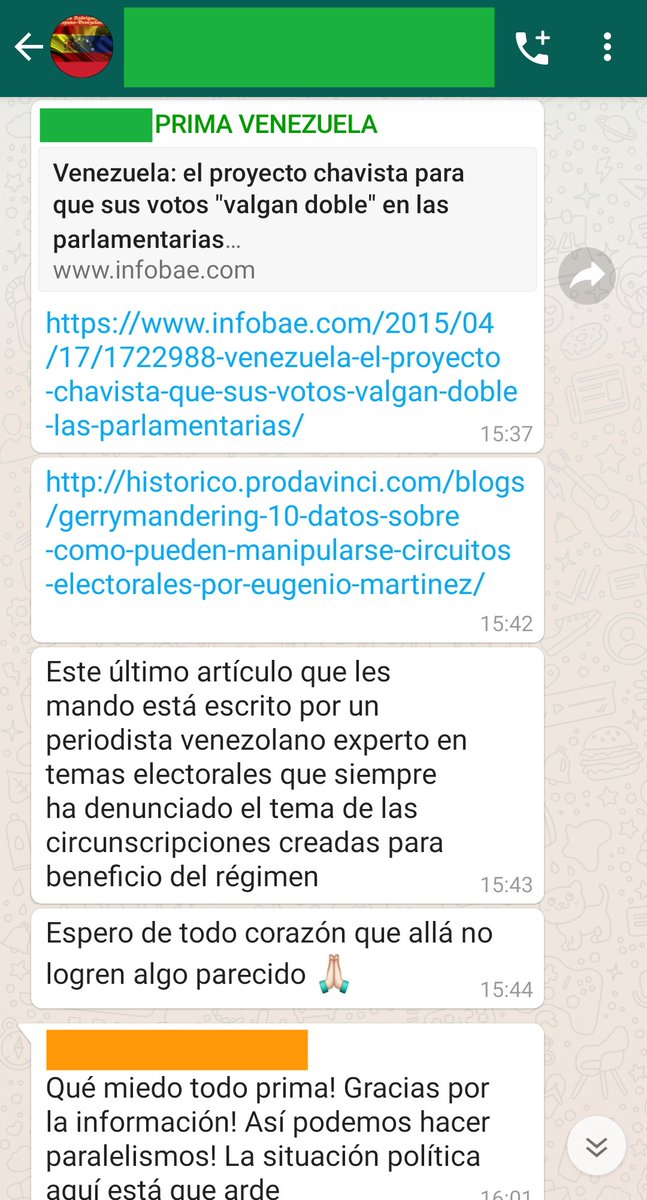MateoAlemanHisp's tweet photo. @carlesenric Adjunto la conversación que acabamos de tener con nuestros primos venezolanos, confirmándonos que en efecto la nueva regulación del empadronamiento corresponde a una vieja estrategia del chavismo para adulterar las elecciones.
Tras las fotos pondré los enlaces.
ABRO HILO: https://t.co/bHEmHBy9IS
