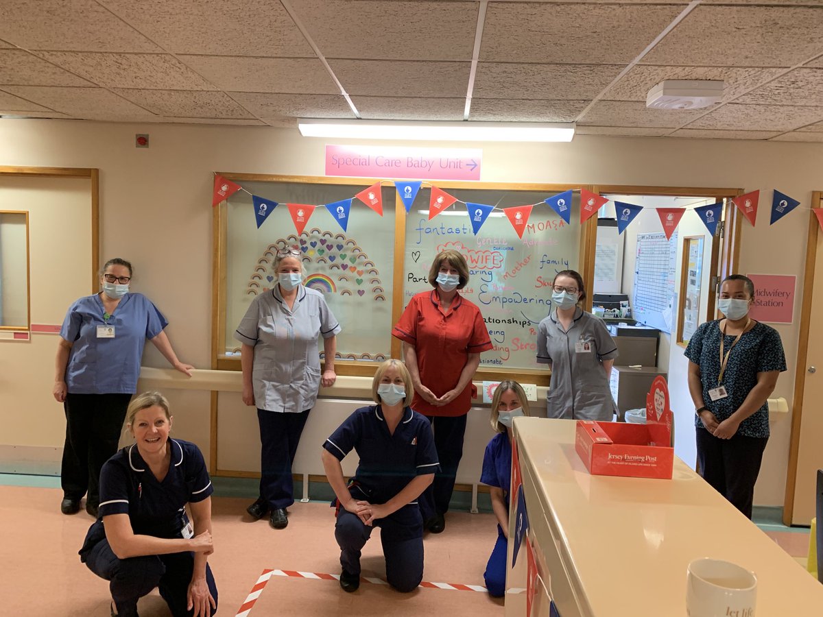 CelebraTing International day of the Midwife in Jersey and there was cake!! #RCM #Midwives2020 #IDM2020 #midwivesunite @RobSainsbury4⁩ ⁦@ChiefNurseJsy⁩ <a href="/becksherrington/">Rebecca Sherrington RN MSc</a>⁩ <a href="/Sarah_Samson2/">Sarah Samson</a>