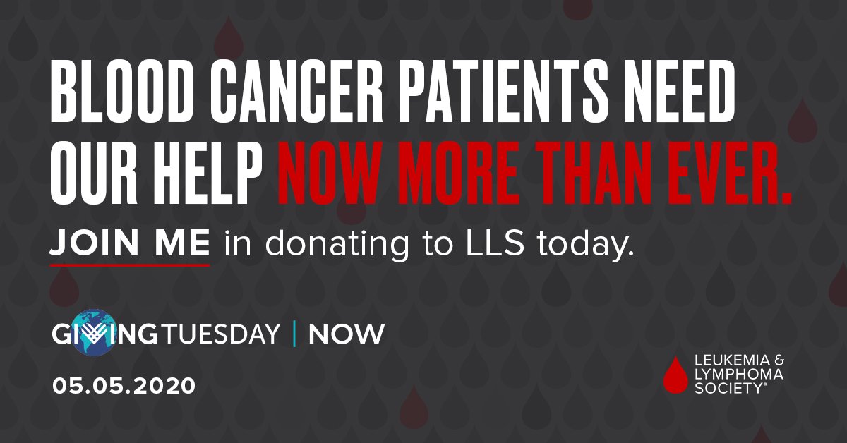 Dr. Gwen Nichols (@drgwennichols) on Twitter photo Blood cancer patients and research are at risk. Please consider donating on #GivingTuesdayNow to <a href="/LLSusa/">The Leukemia & Lymphoma Society</a> to #FightBloodCancer using this link. THANK YOU
bit.ly/LLSGTNOW Blood cancer patients and research are at risk. Please consider donating on #GivingTuesdayNow to <a href="/LLSusa/">The Leukemia & Lymphoma Society</a> to #FightBloodCancer using this link. THANK YOU
bit.ly/LLSGTNOW