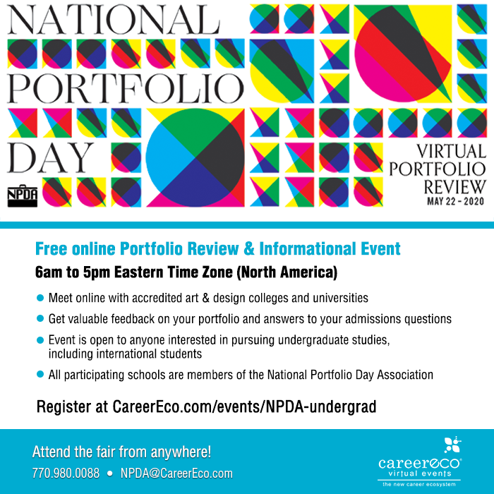 Good morning students, teachers, and parents! Virtual #NationalPortfolioDay is on May 22nd. Missed out on National Portfolio Day this year? Need a portfolio review? Here's your chance! Register now at buff.ly/3c5G7RP