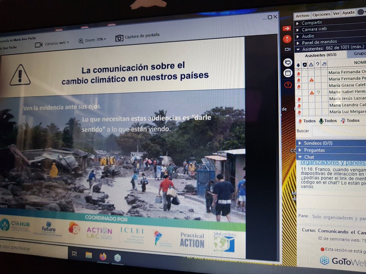 #ClikHub | Hoy empezamos el curso "Comunicando el cambio climático de manera efectiva", con casi 1200 personas inscriptas de toda la región y 690 participantes en línea. Tenemos el gran desafío de comunicar la acción climática y lo estamos abordando. ¡Gracias a todos y a todas!