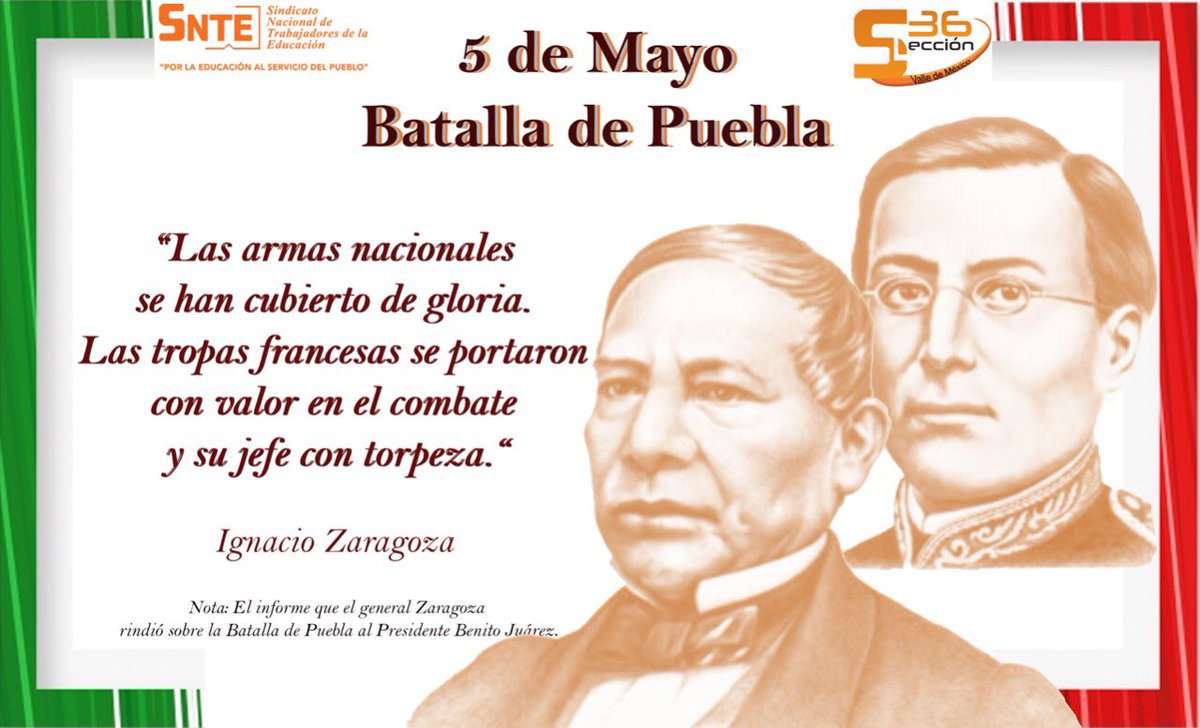 Seccion36Ofic's tweet photo. “Las armas nacionales se han cubierto de gloria” 
Hoy 5 de Mayo conmemoramos La Batalla de Puebla. @Secretario_36 #RVC #CES36

#ConPasoFirmeYUnidos
#PalabraDeMaestro
#QuédateEnCasa https://t.co/lxor59wVrV