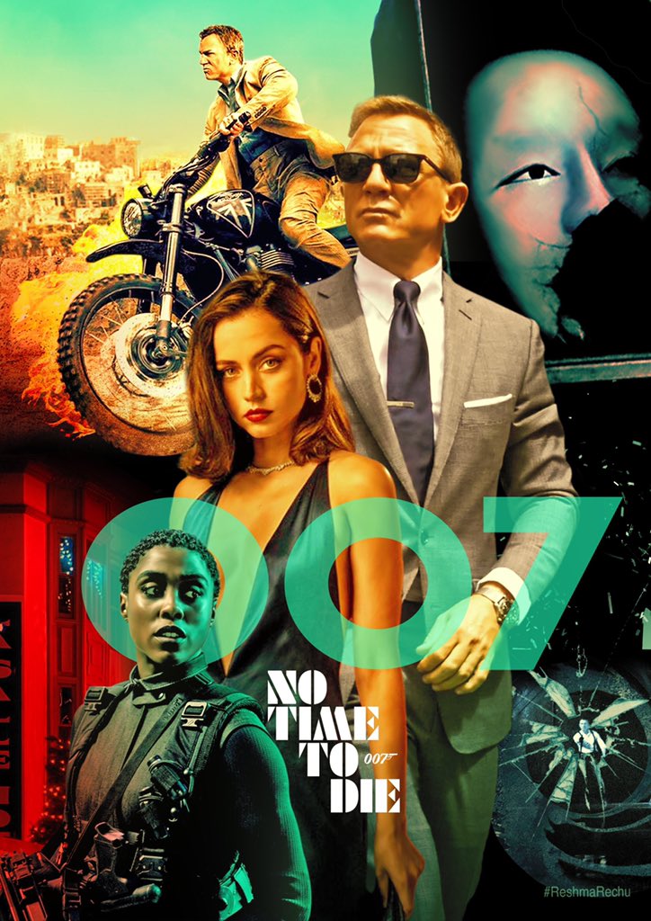 ReshmarechuR's tweet photo. NO TIME TO DIE  ❤️

#posterdesign #danielcraig #007fan https://t.co/2mEGJsgfwo