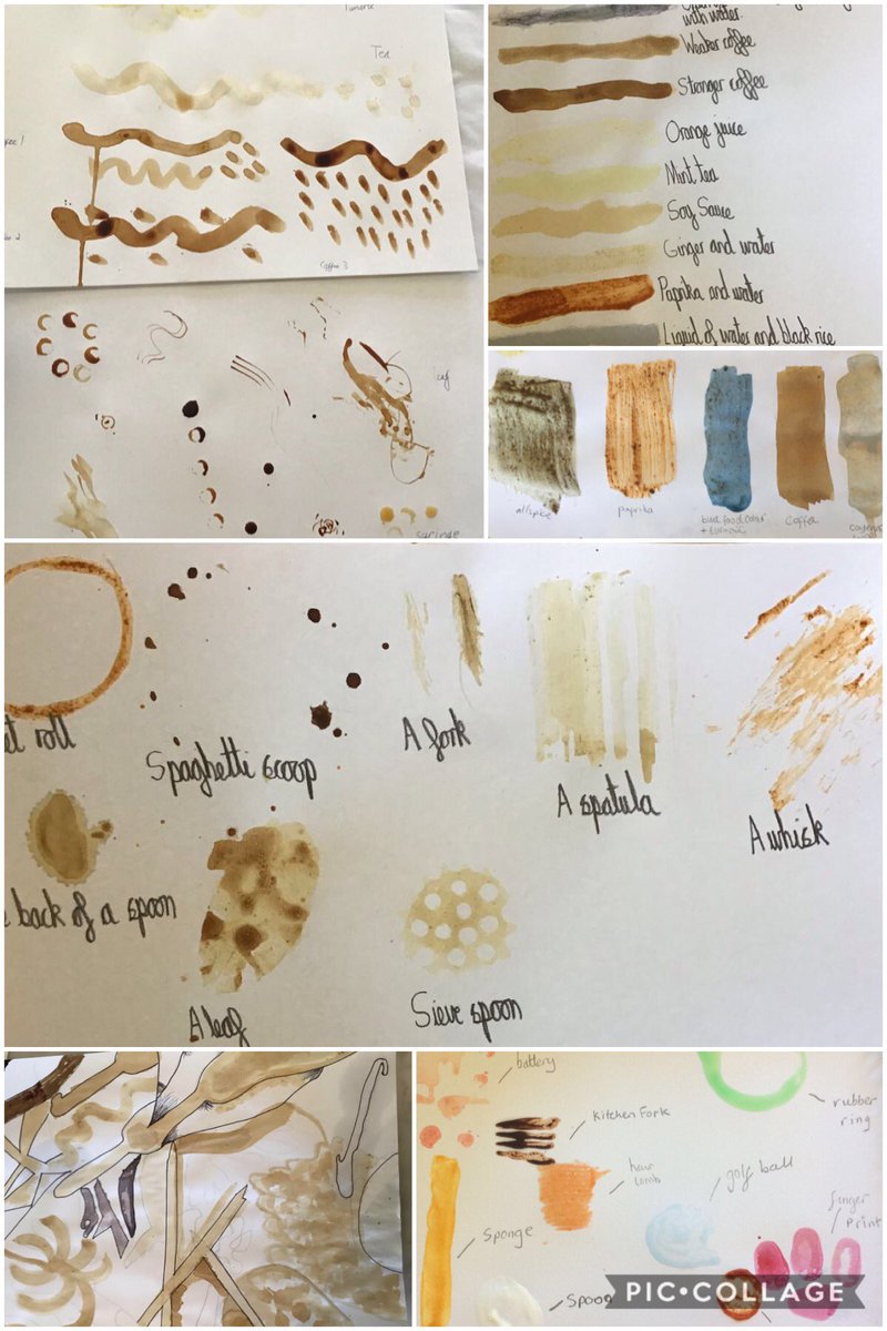MoulsfordArt's tweet photo. Today weβve been experimenting with making our own paints from kitchen ingredients and mark-making with everyday objects π¨βπ¬ π§βπ¨ #mpscreativity #artscience #crosscurricular https://t.co/YushAVwiZx