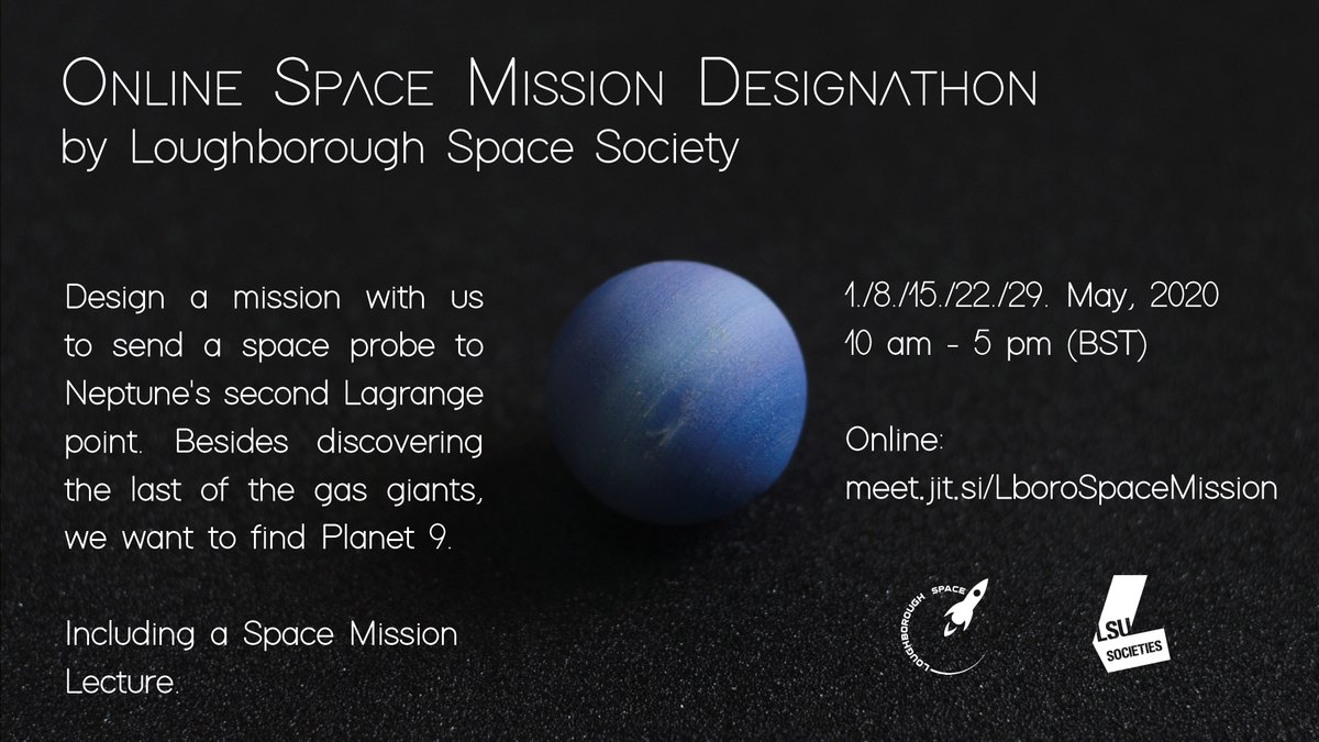 Welcome to our new space mission designathon Twitter page! Together with the new committee from @LboroSpace we will host online sessions each Friday. As our account is new, we would appreciate if you could help us getting reach and retweet - never stop exploring! 🚀🚀🚀