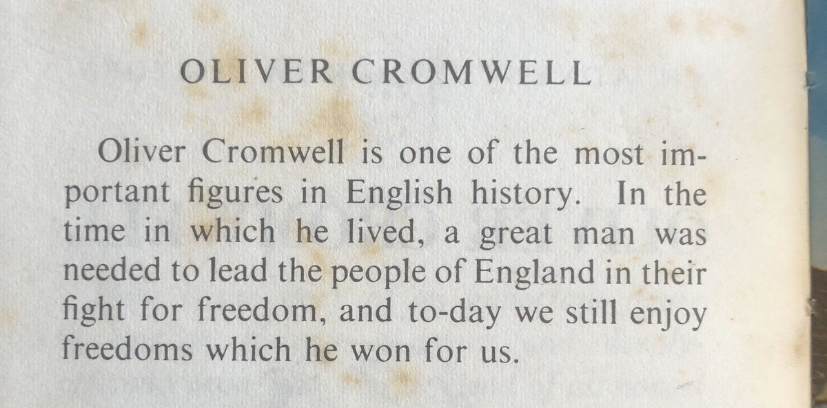 Did you know Cromwell was basically great and you got most of your freedoms from him? Go figure!