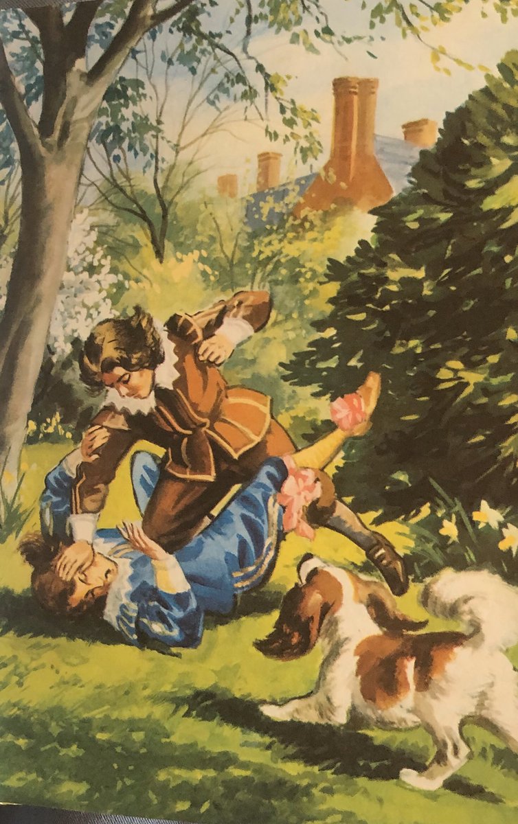 Here he is playfully brawling with Charles I as a boy! The scamps!