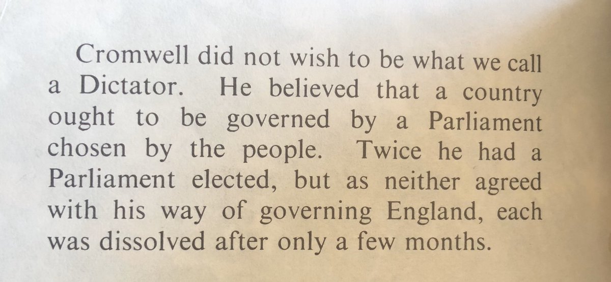 And of the rule of the Lord Protecror. Cromwell didn’t want to be a dictator, you see, but Parliament kept on annoying him. What would you do in a situation like that??