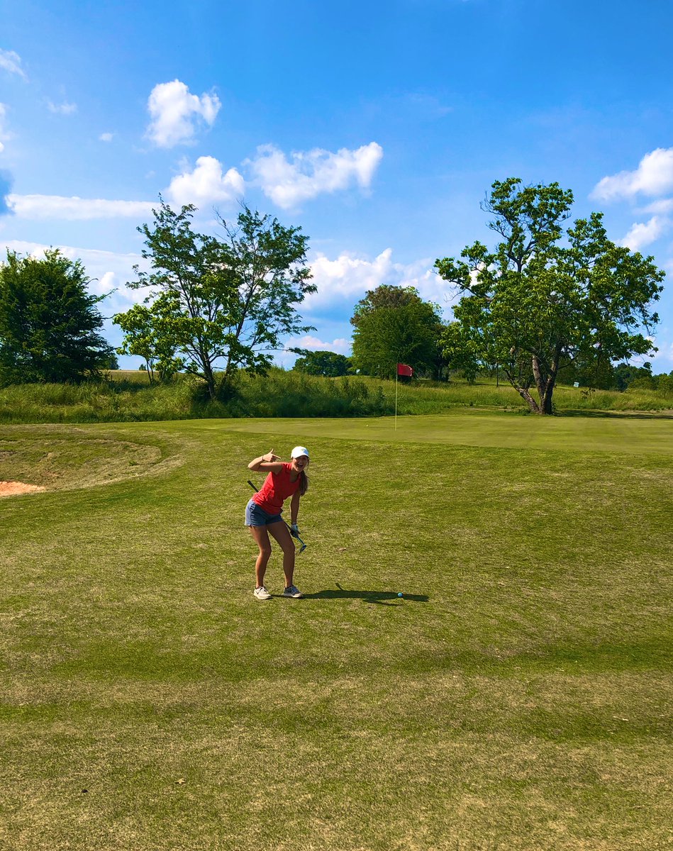 annambeadles's tweet photo. My shot of the day yesterday!! 🥳Almost drove the green from the silver on number 5 @ Double Oaks!! Finished with a 41 on 9 https://t.co/CVEdCBFnC3