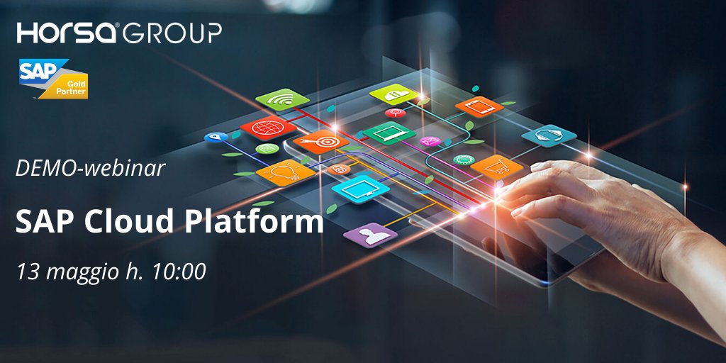 HorsaSpa's tweet photo. #SAP #Cloud Platform: una #PaaS per integrare processi e applicazioni. Scoprila nel demo-webinar di Horsa! Il 13 maggio: https://t.co/Y2JW9H8YDh https://t.co/ZNR00BlckW