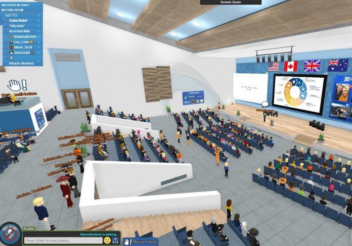 ChanPerco's tweet photo. Laval Virtual World rassemble 6 600 avatars pour sa première édition en réalité virtuelle.
Le monde virtuel créé pour l’occasion proposait aux visiteurs d’assister à 150 conférences, d’organiser des rendez-vous d’affaires... #LavalVirtual https://t.co/3WgPvc4y33 https://t.co/D3fpducphS