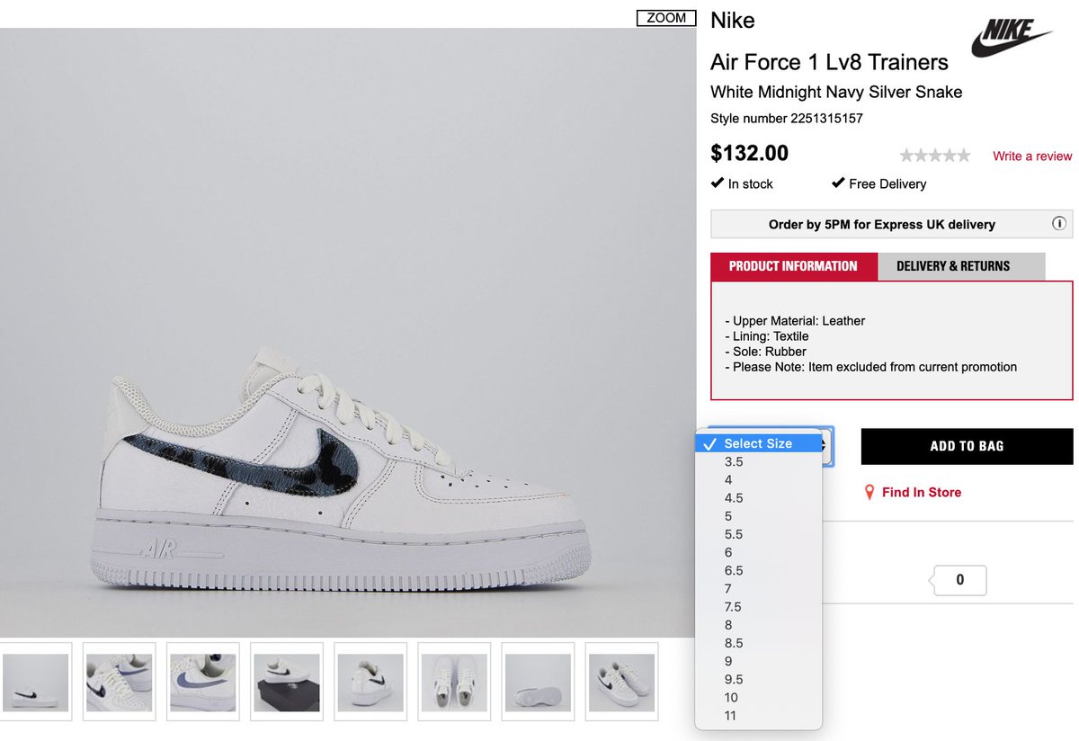 air force 1 lv8 trainers white midnight navy silver snake