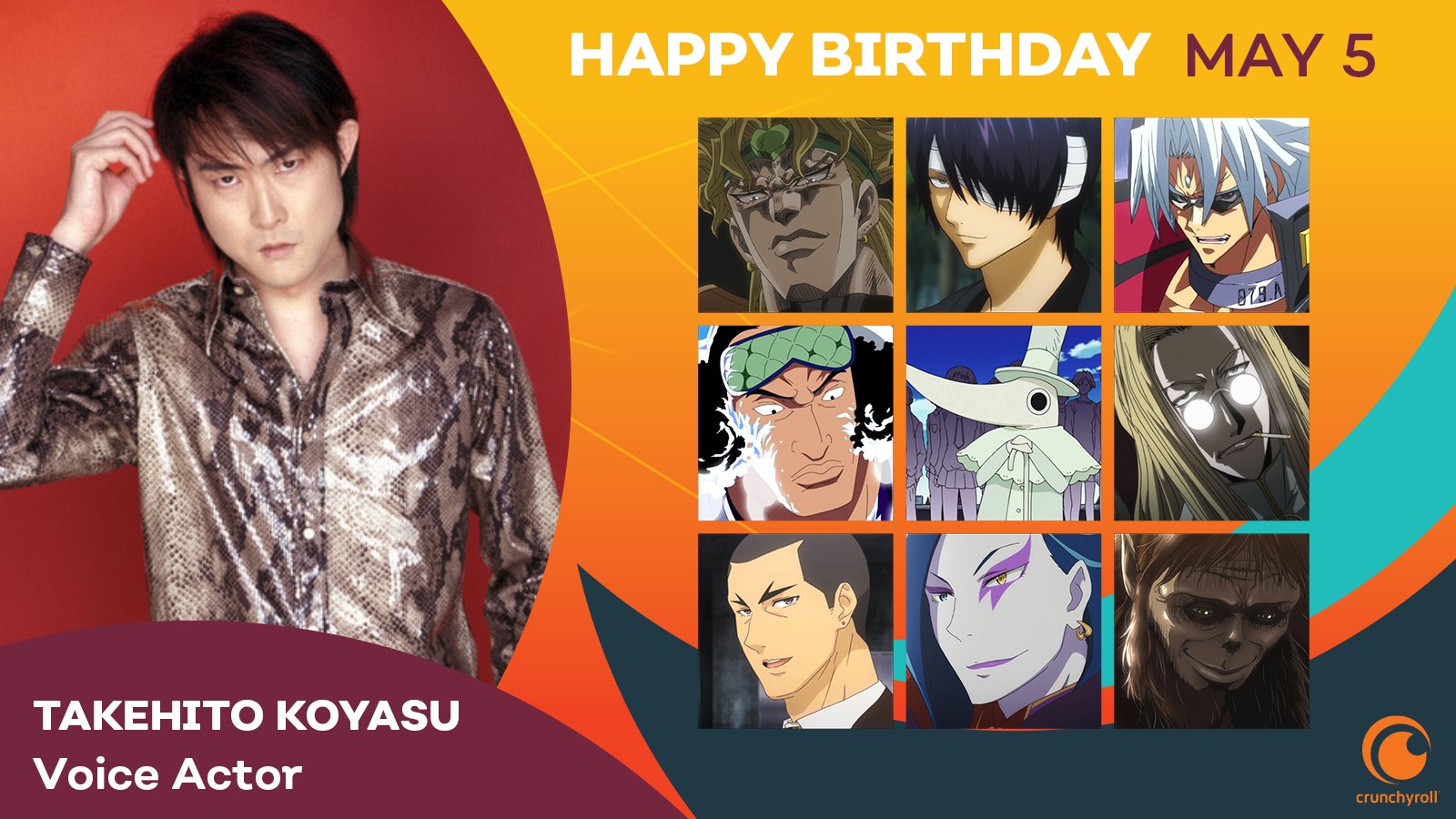 Happy Birthday to the Japanese Voice Actor Takehito Koyasu 