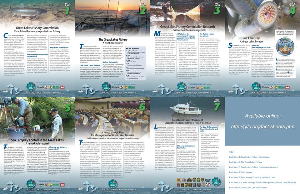 LampreyControl's tweet photo. #DYK the GLFC has a variety of educational resources online focused on the #GreatLakes? Our fact sheet series contains in-depth information about the #GreatLakes fishery, #sealamprey invasion and control, and others. All in easily accessible PDFs! https://t.co/2y650rTwNx #SciComm https://t.co/jNucMtnvZ2