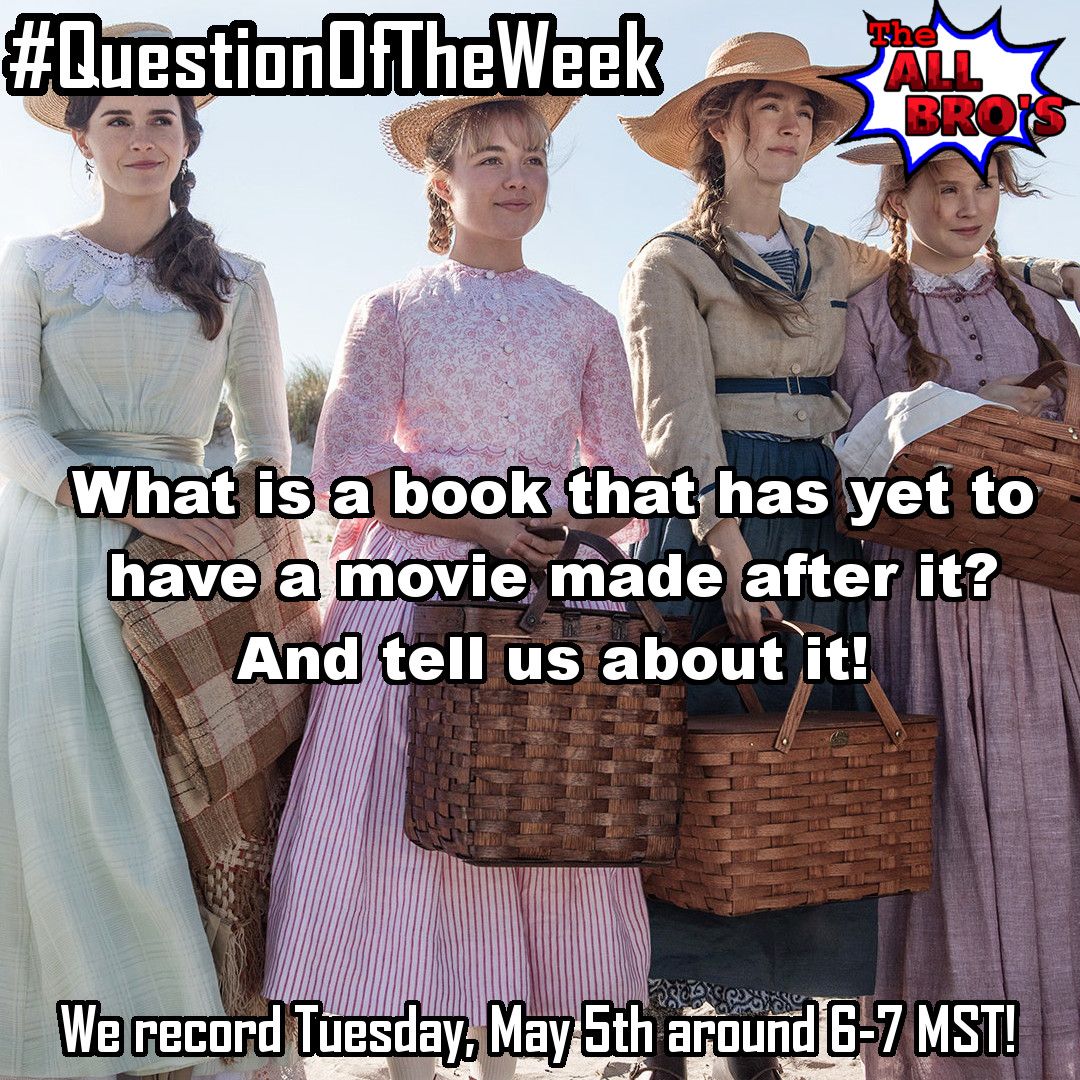 #lastminute #questionoftheweek! Get your answers in by tonight to hear them read on the show!

#littlewomen #littlewomenmovie #timotheechalamet #emmawatson #saoirseronan #florencepugh #oscars #novel #books #stories #PodcastGuest #Podcast #PodernFamily