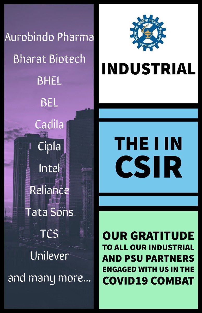 CSIR_IND's tweet photo. CSIR has strong association with industry &amp; especially relevant now when quick solutions r needed. Happy to have ⁦@TataCompanies⁩ as partners for rapid diagnostic testing based on CRISPR/Cas developed by ⁦@IGIBSocial⁩ https://t.co/YXsYpLlihV #CSIRfightsCovid19 ⁦ https://t.co/c59p4Un1YE