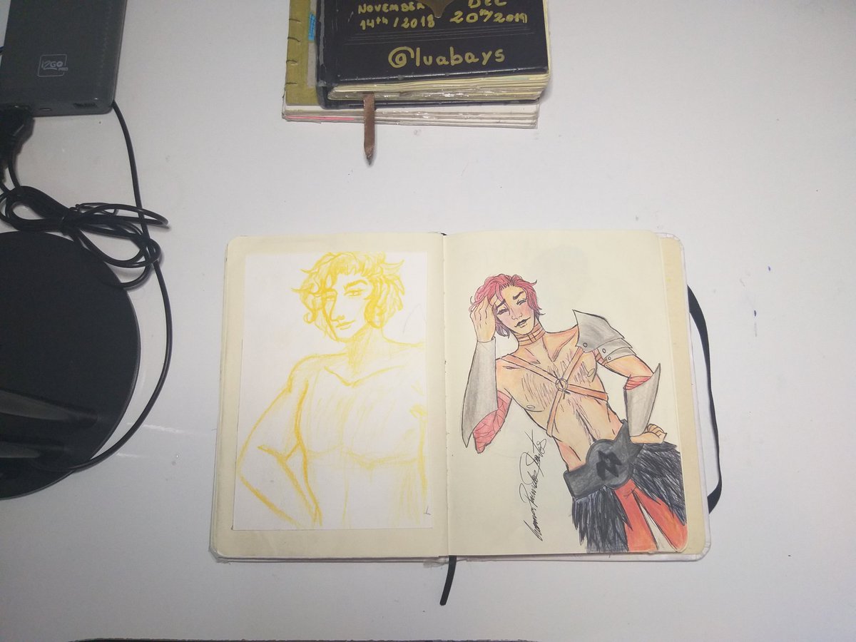 I LOST TRACK LOL! from my the arcana hype, two Julians with tiddy out!  #thearcanagame  #juliandevorak  #sketchbook  #artistontwirter 