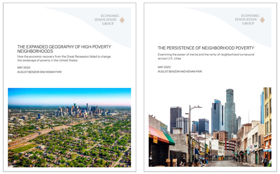 InnovateEconomy's tweet photo. Today, EIG released two papers exploring the evolution and proliferation of neighborhood poverty since 1980, which highlight the long-standing economic challenges that leave many neighborhoods particularly vulnerable to the effects of the current crisis. https://t.co/lJmm5fCSy4 https://t.co/qvkTbVFQLC