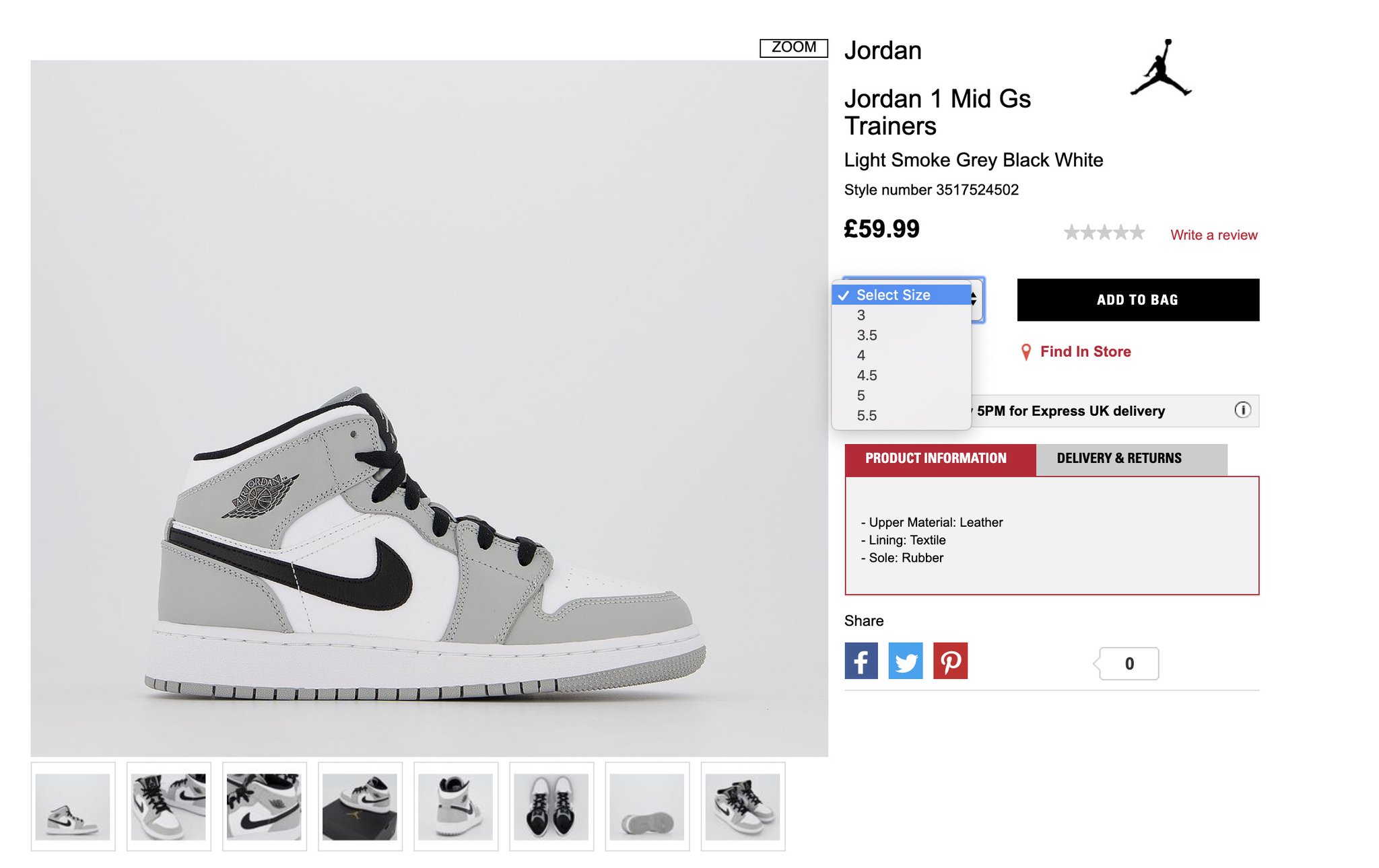 air jordan 1 mid smoke grey youth