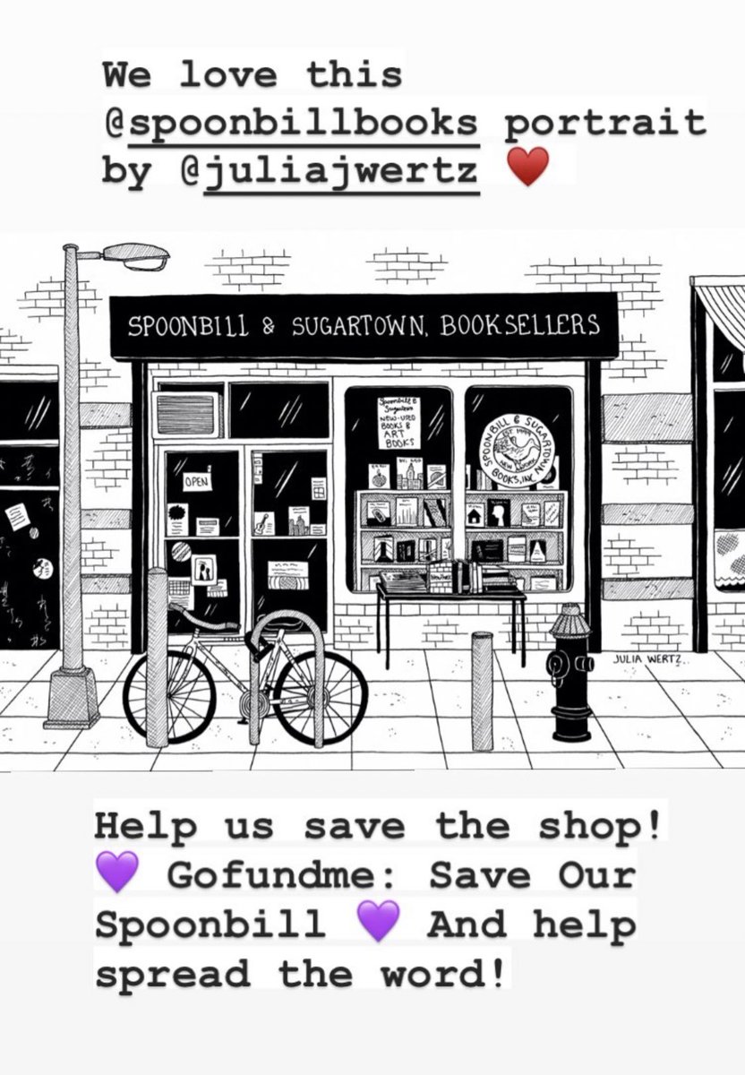 Julia Wertz (@julia_wertz) on Twitter photo For example, <a href="/Spoonbillbooks/">Spoonbill Books</a> used theirs for their gofundme, which you should help with if you can! For example, <a href="/Spoonbillbooks/">Spoonbill Books</a> used theirs for their gofundme, which you should help with if you can!