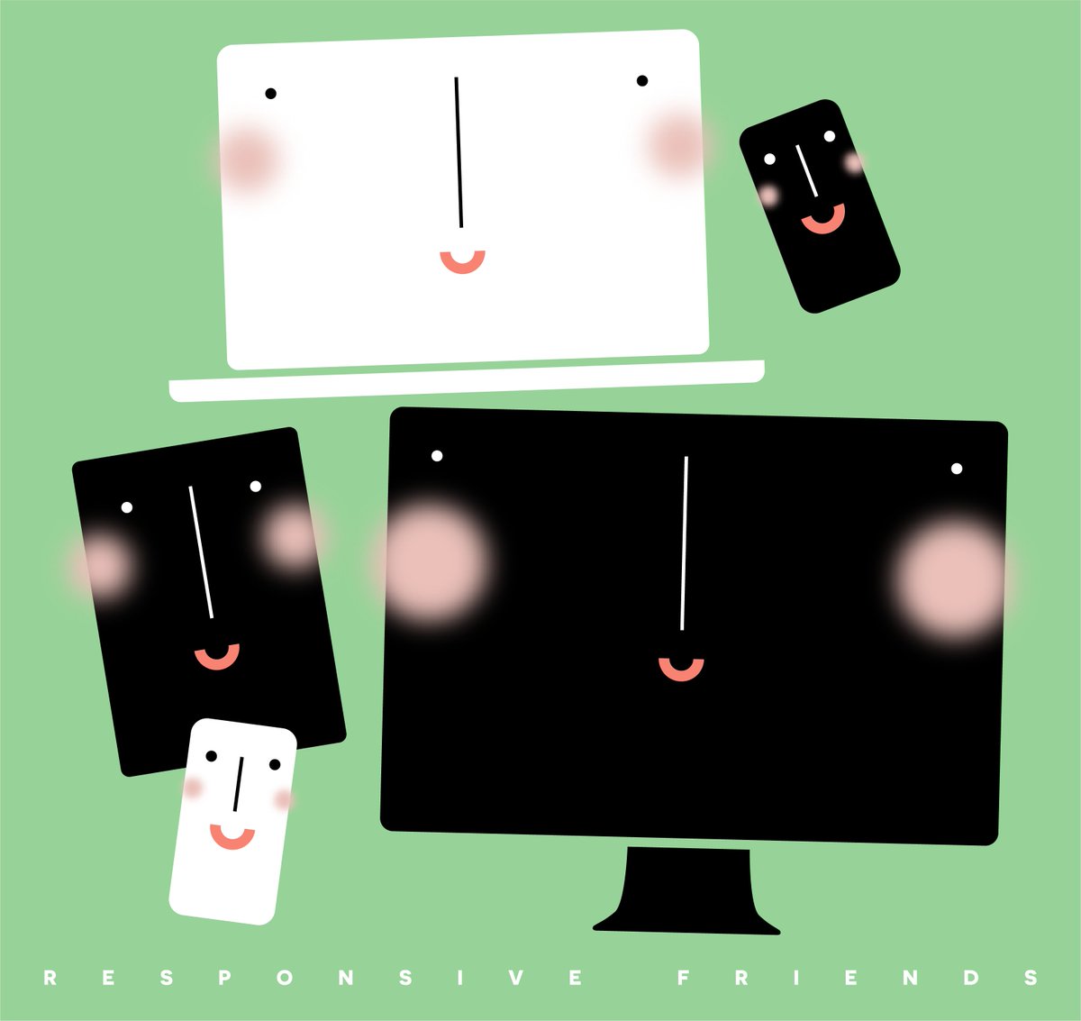 Responsive Friends 🥰 #illustration #GraphicDesign #responsivedesign