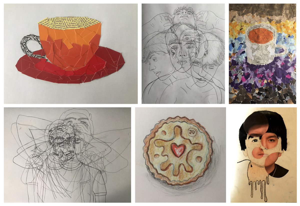 Wimb_Coll_Art's tweet photo. A selection of the beautiful work being created by our boys in Years 7-10 #KS3 #KS4 #Art while at home. Well done, boys! You’re doing us proud! #lockdown #resilience #creativityinadversity #loveteaching #proudteacher https://t.co/O5U0MbfPhO