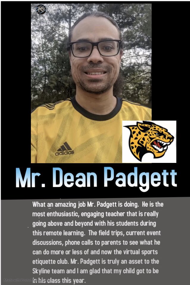 What parents are saying about <a href="/SkylineJaguars/">Skyline Middle</a> Teachers! Mr. Dean Padgett is in the spotlight.  #IloveDEteachers 🐾 <a href="/RedClaySchools/">Red Clay Consolidated School District</a> #HearUsRoar
