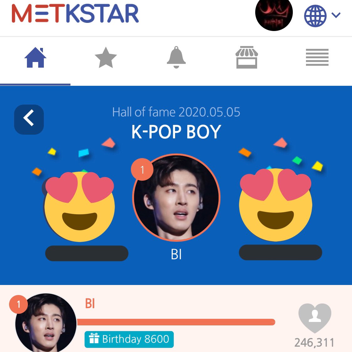 khb131_Global's tweet photo. DAILY RANKING
2020.05.05
(#1) 246 311 Votes 🎉🎉🎉
Link : https://t.co/HWX6k9hfX0
#CharmingHanbin
@ikon_shxxbi https://t.co/PozqDFSW8v