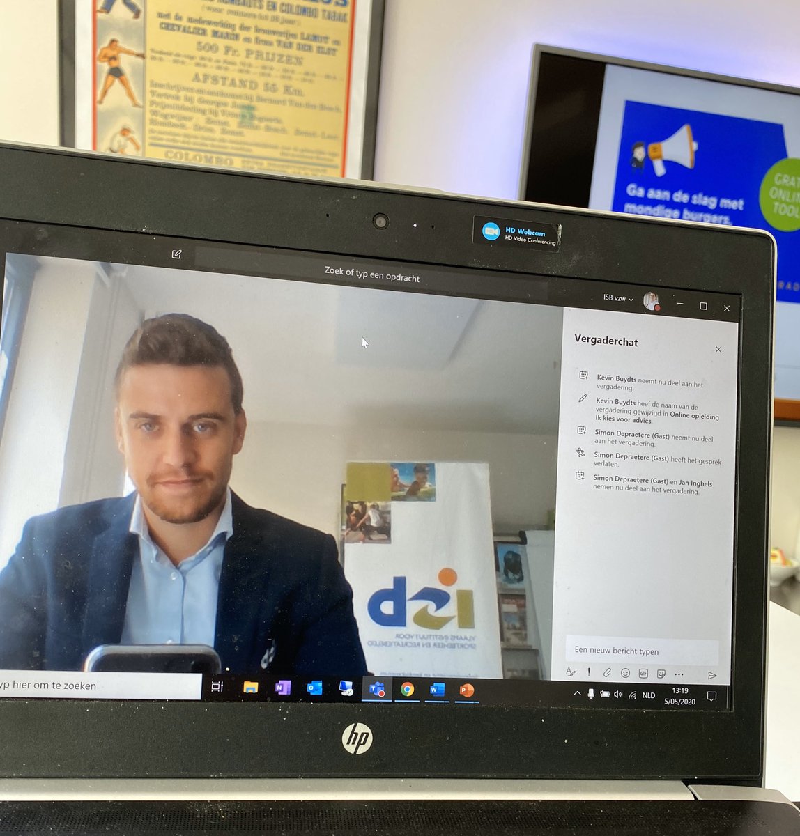 Mijn eerste online opleiding ‘ik kies voor advies’ is een feit. Fijn om terug te sparren met enkele collega’s binnen het @ISBvzw -netwerk. Volgende week numero 2 #SmaakTePakken