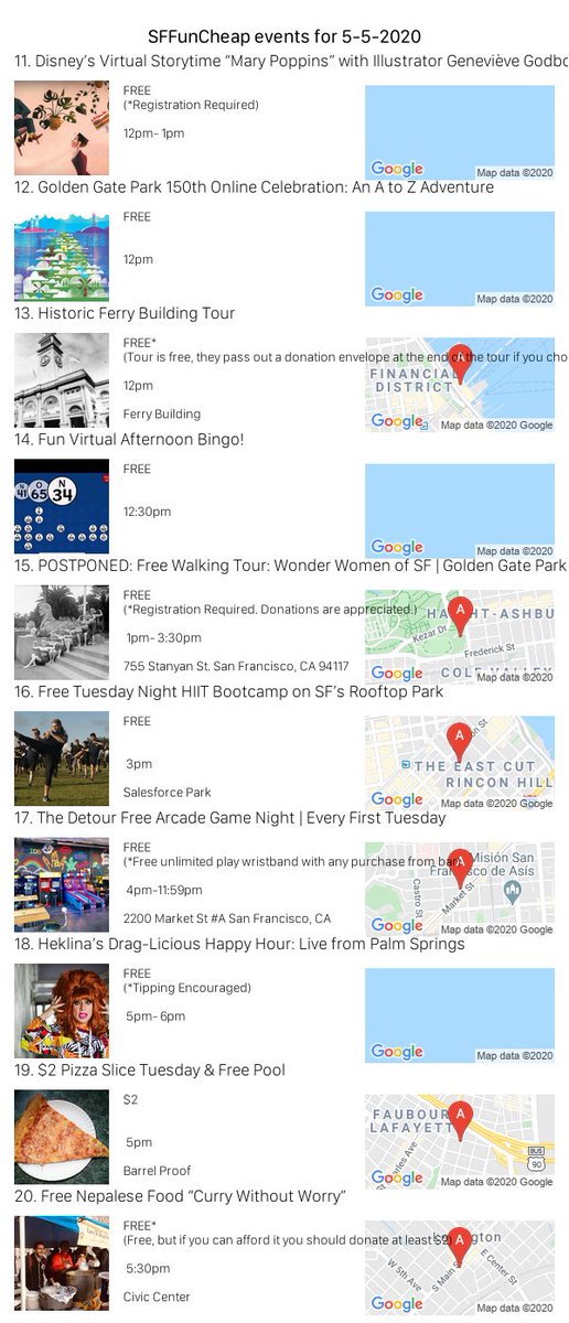 sffuncheap's tweet photo. Events for Tuesday 5/5/20 https://t.co/iiZh9Mp9KZ #sffuncheap https://t.co/mhLJ9YDgzS