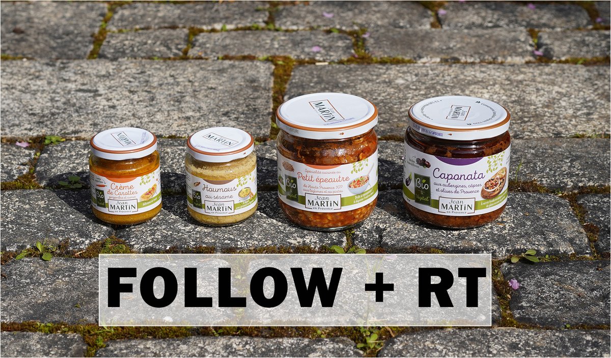papillonmyosoti's tweet image. #Concours – A la découverte des nouveautés de la gamme Bio #JeanMartin ! Un régal pour les papilles. 🍆🍅  

Gagnez votre lot de 4 produits. 
Follow @papillonmyosoti + RT 
TAS le 10/05.

#jeuconcours #bonplan #gratuit #confinement #restezchezvous #Provence #Bio @QuaiDeLaPresse
