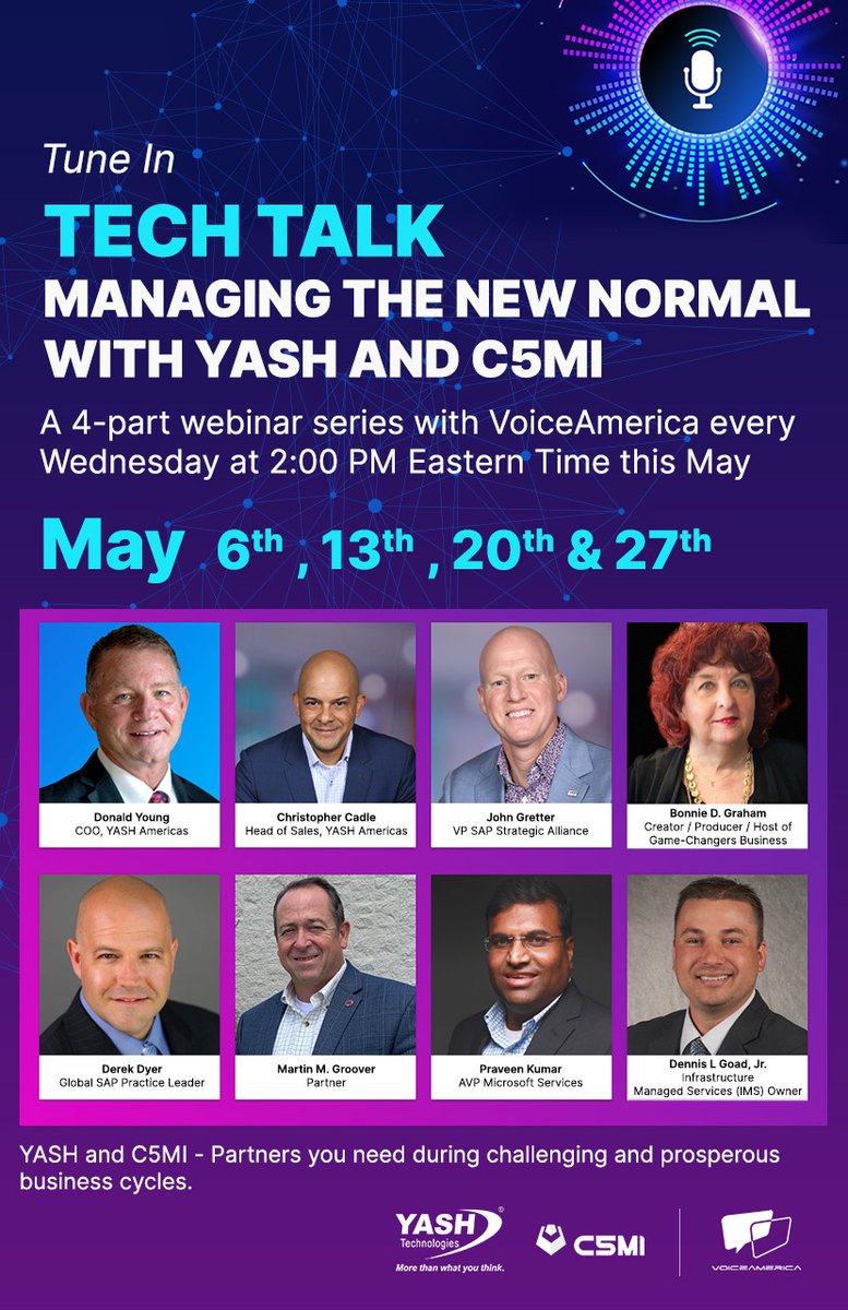 VoiceAmBusiness's tweet photo. YASH and C5MI - Partners you need during challenging and prosperous business cycles. https://t.co/FN36G2sPGx @YASH_Tech @c5mi_yash #SmartFactory #Digitalization #Automation #Industry40 #YASHTechnologies #C5MI #Technology #InternetofThings #IIoT https://t.co/67VBankoAQ