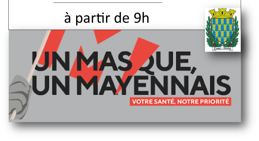 baretnath's tweet photo. Vendredi 8 mai, à partir de 9h, cinquante bénévoles, élus et citoyens volontaires, distribueront, à #CosséleVivien les masques proposés par @lamayenne #solidarité
#COVID19france @OuestFrance53 @CDLM53 @HautAnjou
@bleumayenne @clangouet2017 https://t.co/EYjC2Eb7OL