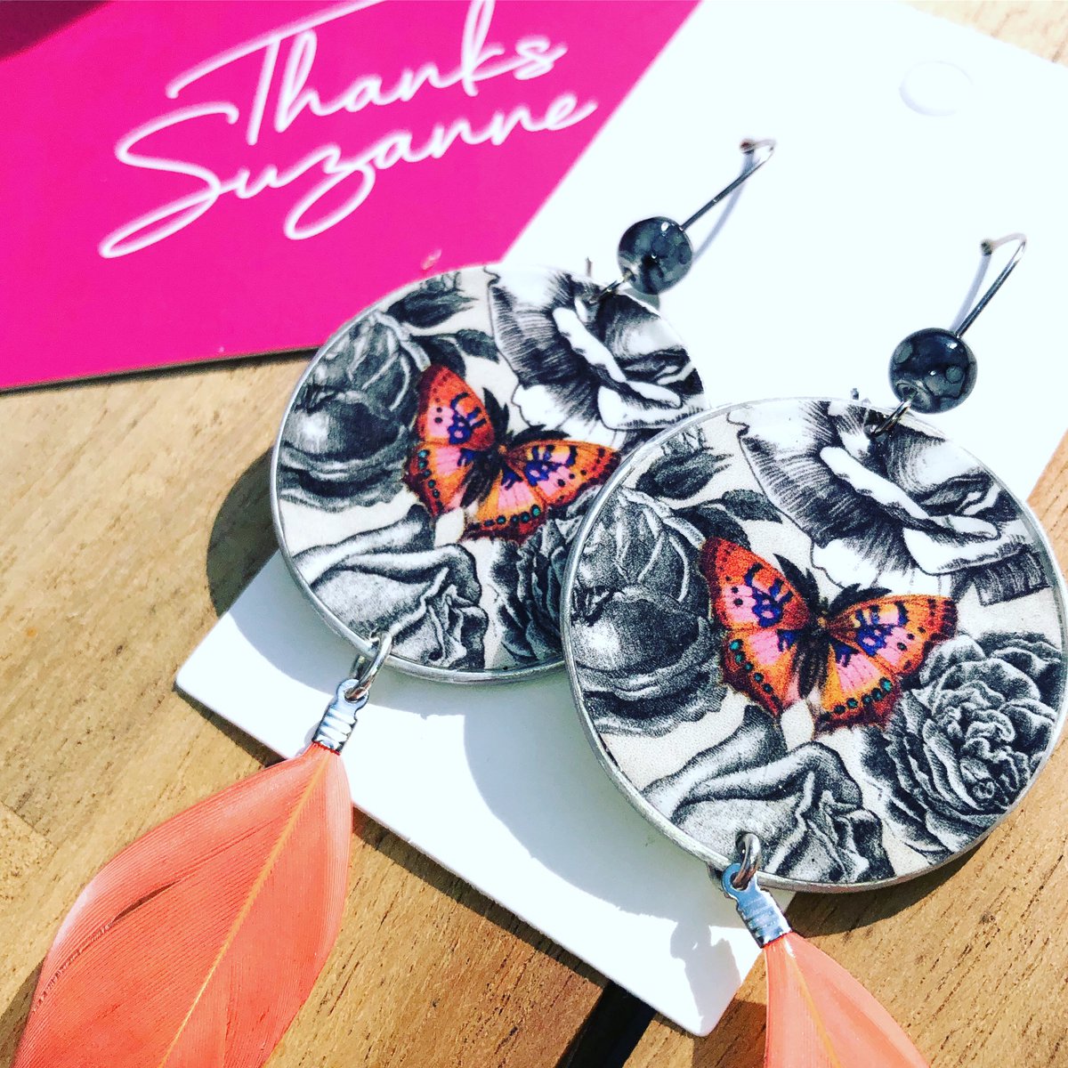 ThanksSuzanne's tweet photo. Evening @lifeslittlebugs and @SBSWinnersHour hope everyone is well? Busy week sorting out our new collections. #sustainablejewellery #fashion #earrings #coffee #handmade #jewellery https://t.co/nQmBOChSXb