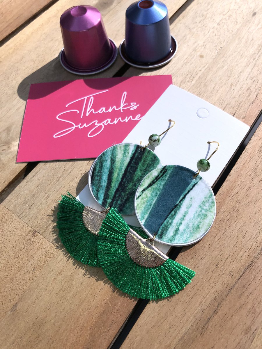 Evening <a href="/lifeslittlebugs/">Life's Little Bugs</a> and <a href="/SBSWinnersHour/">#SBSWinnersHour</a> hope everyone is well? Busy week sorting out our new collections. #sustainablejewellery #fashion #earrings #coffee #handmade #jewellery