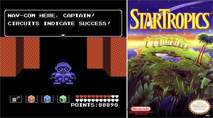 SotomayorDan's tweet photo. @gastlyssb Aparece en StarTropics (1990) con el seudónimo de Nav-Com. #Justice4ROB https://t.co/fVr1LDUiHm