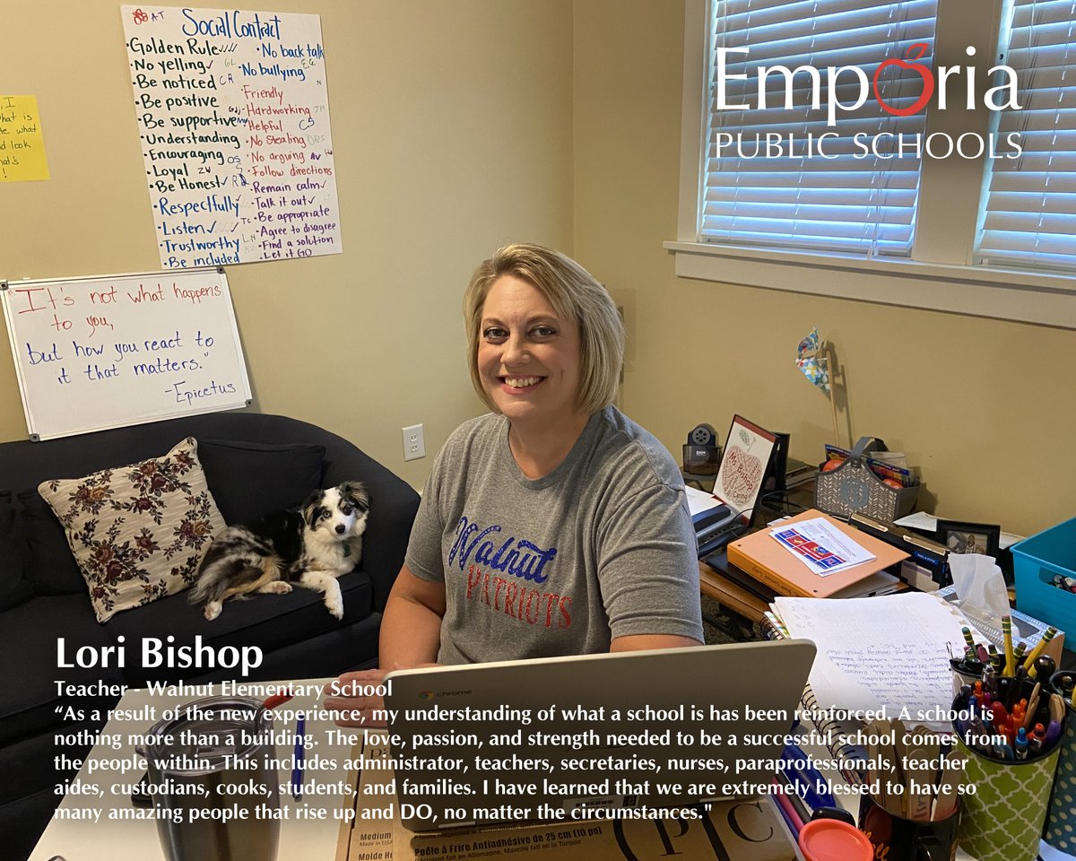 Faces of Emporia Public Schools.
Lori Bishop
Teacher - Walnut Elementary School

#FriendsOfUSD253
#EmporiaProud
#FacesOfEmporiaSchools
#BetterTogether 
#WalnutPatriots