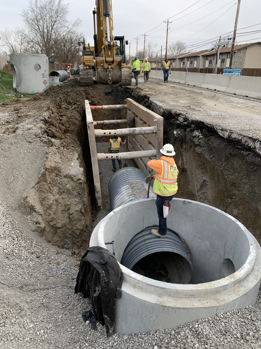 VSEngineering's tweet photo. VS is excited to kick off construction season with the Maplecrest Road Reconstruction project in Fort Wayne. VS is providing construction inspection services, including construction of a new concrete box culvert &amp; a new storm sewer facility! #maplecrest #fortwayne #solutions #VS https://t.co/umJgD5RaDC