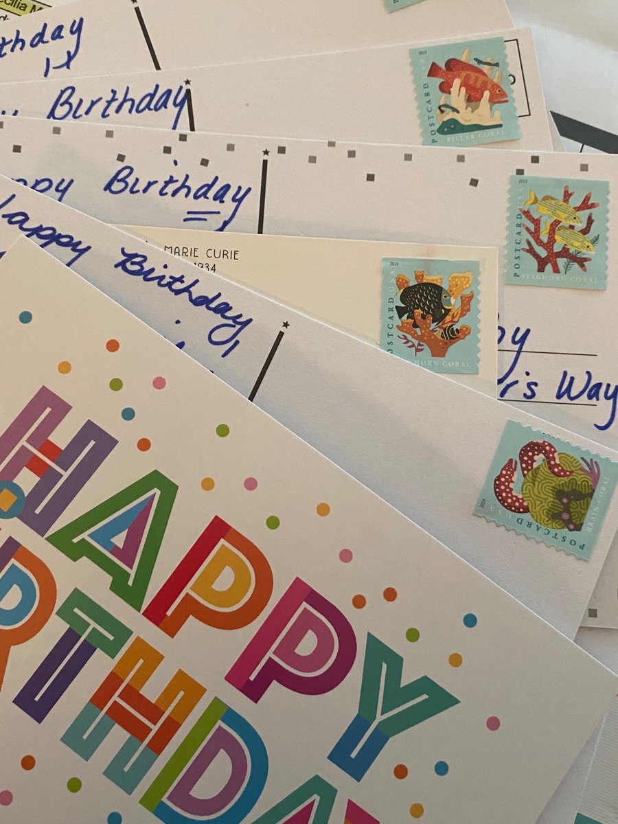 JamieFieldhouse's tweet photo. Before I began my teaching career, I worked on fundraising campaigns for local food banks. That experienced paid off today as I started stamping 100+ birthday/I Miss You postcards for my #6thGradeScientist
@VistaRidgeMS
#VRMSIntentional #kidsdeserveit https://t.co/G3AEL3hI3m
