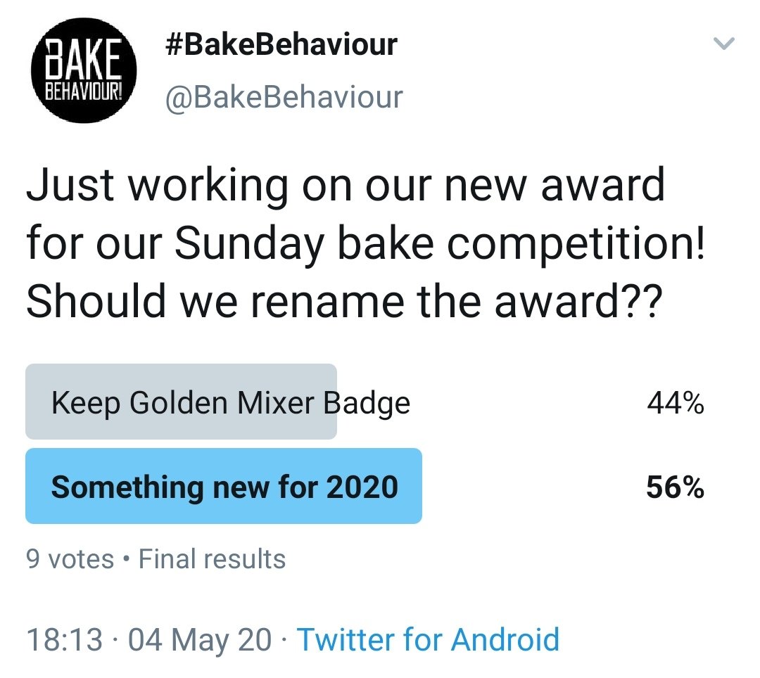 BakeBehaviour's tweet image. The results are in!!! #bakebehaviour re-launching this Sunday! More info to follow shortly 🍰🎂🍪