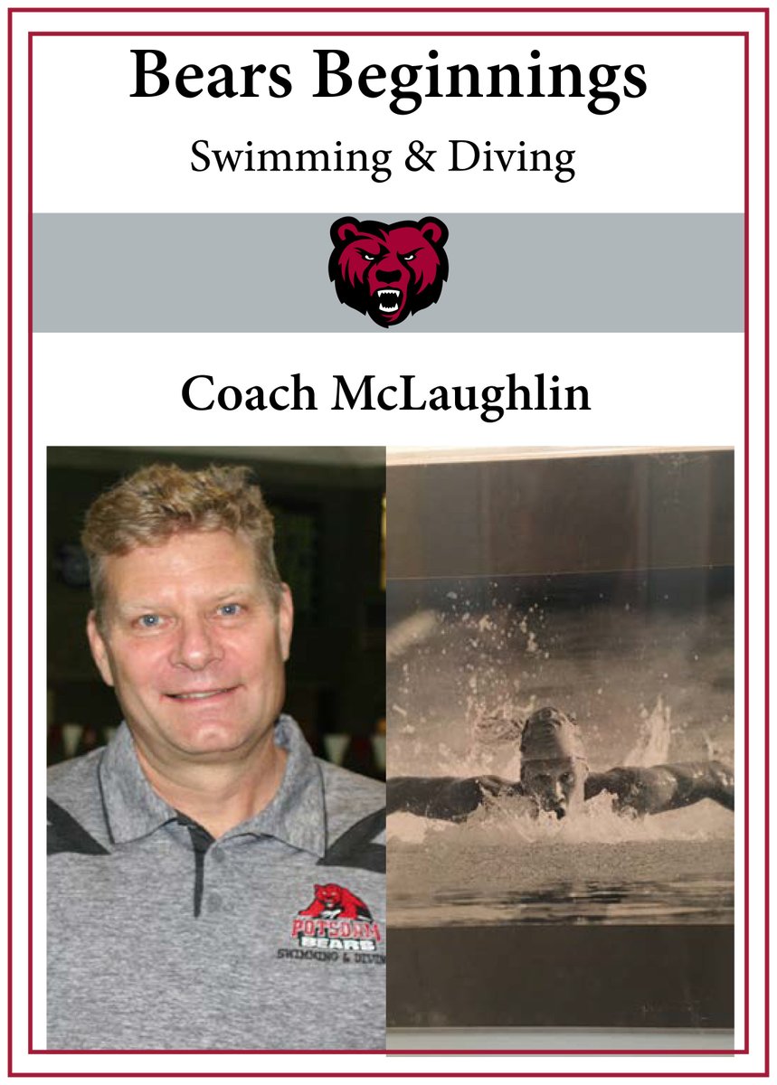 PotsdamBears's tweet photo. Bears swimming and Diving Coach Ken McLaughlin's #BearsBeginnings #PotsdamBears #PotsdamSwimDive https://t.co/ksSiYcUZTd