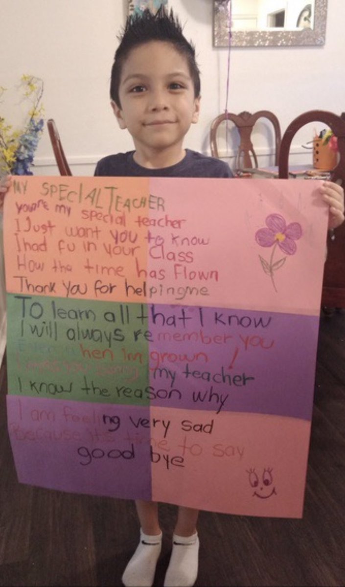 SPEDTEACHDISD's tweet photo. Aww my baby!! ๐ญโค๏ธ๐ญ The hardest part of all...we didnโt get to give hugs and say goodbye...๐๐ญ #IWillRememberThemALWAYS โค๏ธ๐ฅฐ #VirtualHugs #VirtualGoodbyes #SEL #CowartPL @CowartDISD @dallasschools #HappyTeacherAppreciationWeek ๐ https://t.co/RmzHiyFSPU