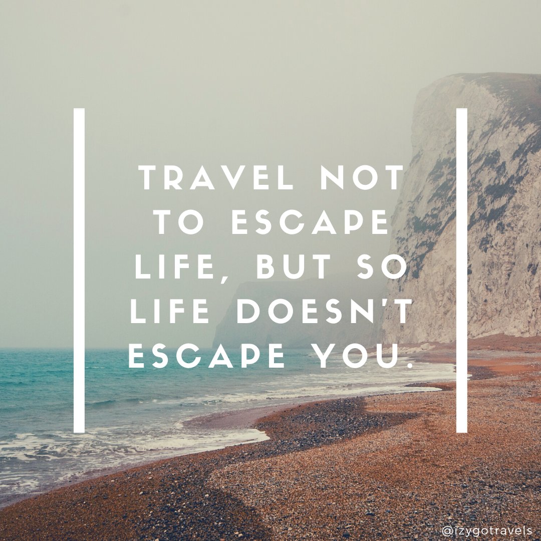 Travel not to escape life, but so life doesn’t escape you.
.
.
.
#businesstraveller #travellingguide #travelswellness #travelfriend #inspirationalquotesz #quote #BusinessTravelers