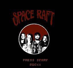 Space_Raft's tweet image. Title screen for the upcoming Space Raft nes game #spaceraft #nes #nesdev #indierock #chiptune