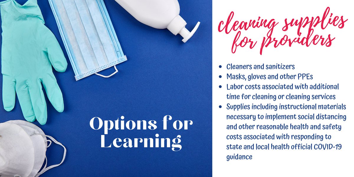 Opt4Learning's tweet photo. Resource and Referral program funds for cleaning supplies for Child Care Providers. Click the link for details: https://t.co/bnZ4OJIHLW
#ChildCare #Cleaners #Sanitizers #Fund #ResourceAndReferral #OptionsforLearning https://t.co/mZtaZpEYfB