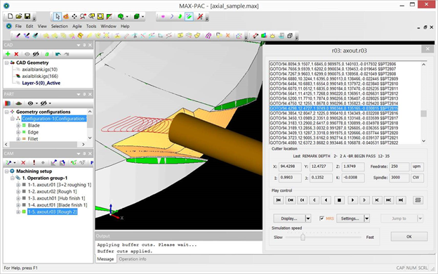 ConceptsNREC's tweet image. See demonstration of AxCent integration into the Omnis platform for CAE, and a closer look at developing toolpaths with barrel cutters and trochoidal milling strategies in MAX-PAC for CAM this June. 
bit.ly/2WyAo0z

#CAMsoftware #turbomachinery #CAEsoftware