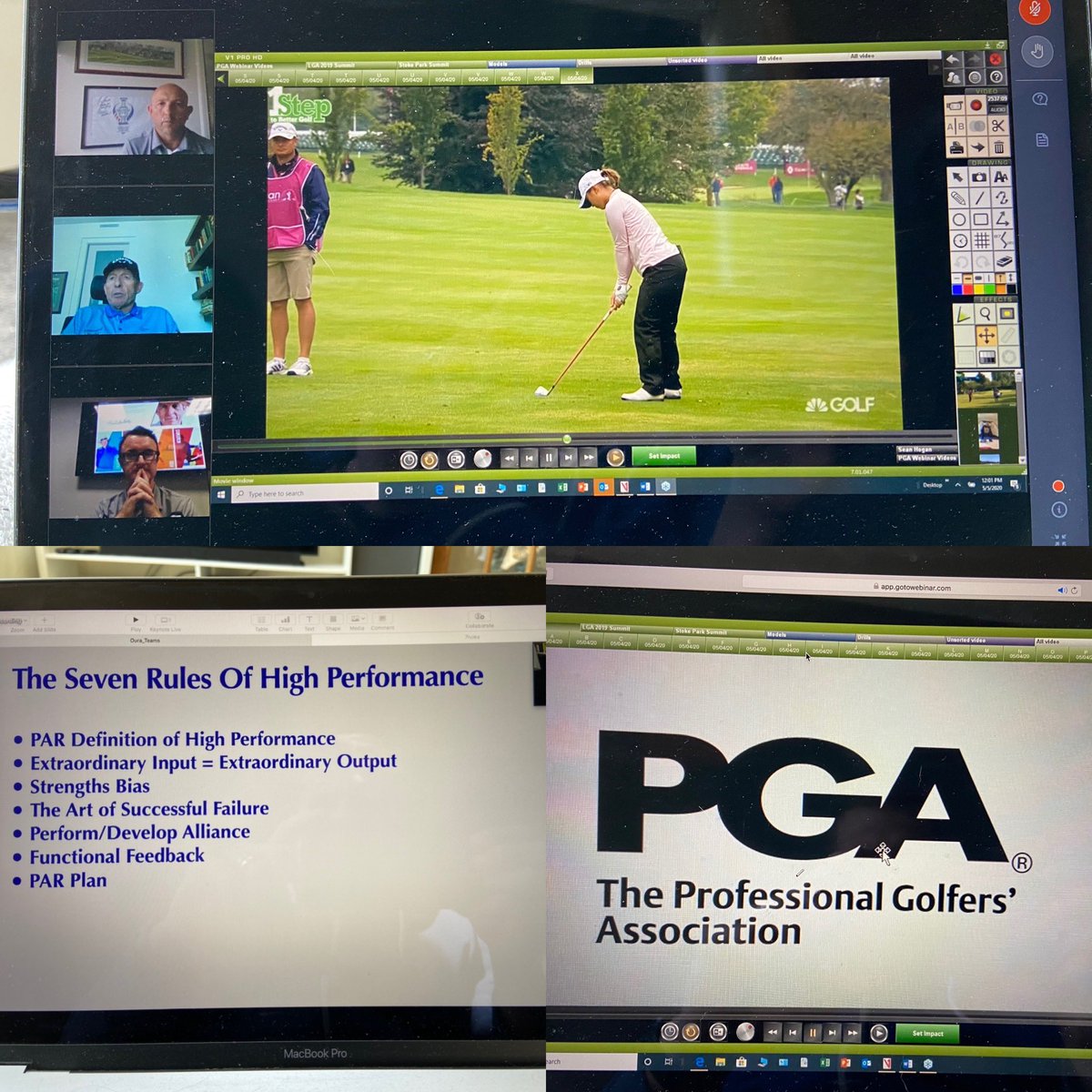 Thanks to the @ThePGA @PGAMemberEd for arranging two excellent webinars this afternoon. Lots of great content from @hughmarr @davidleadbetter #MTGolf #pgapro #lockdown #learning 👏👌